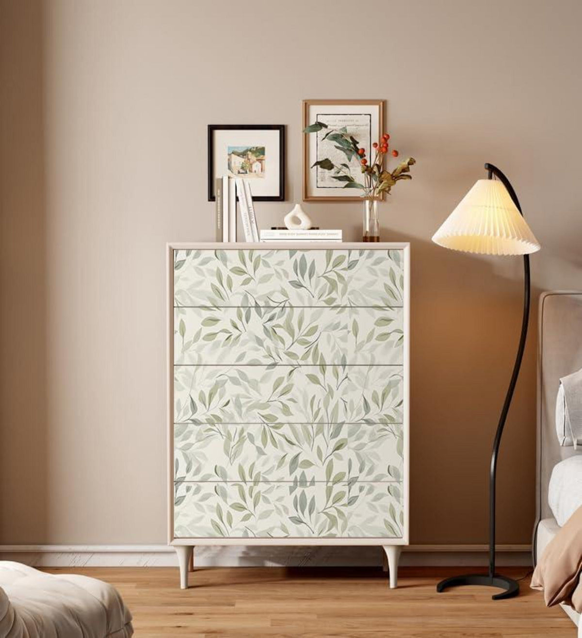 Selbstklebende Blumen Tapete 44x300cm PVC Möbelfolie Klebefolie