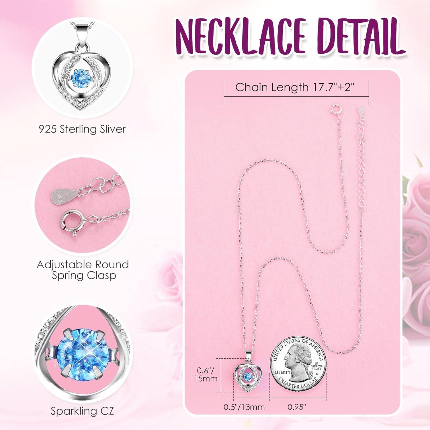 ADDWel Ewige Rose Damen Halskette Silber 925 Rote Infinity Rose Geschenkbox