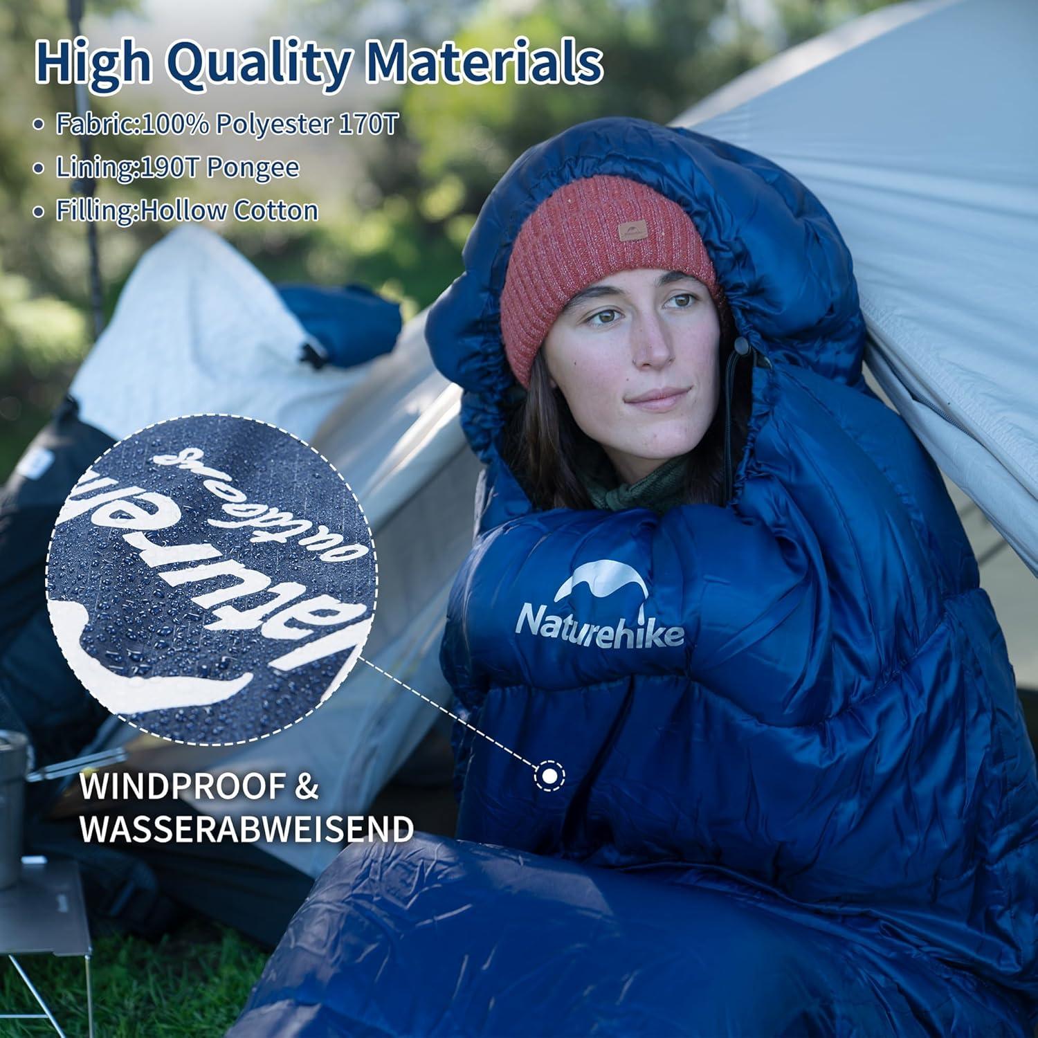 Mumienschlafsack Naturehike Ultra Warm Indoor Sleeping Bag Blau