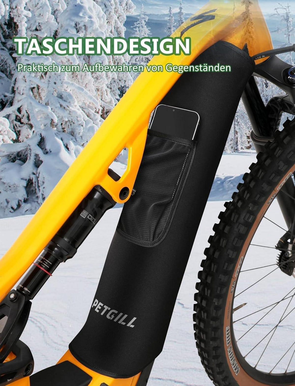 E Bike Akku Schutzhülle 30-54cm Transportschutz Kälte Schmutz erhöht Laufzeit Schwarz