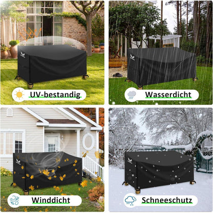 Gartenbank Schutzhülle 600D Oxford 134x66x63/89cm wasserdicht UV-beständig