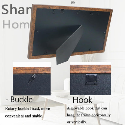 Shampsen 10x15 Bilderrahmen für 3 Fotos Collage Braun Holzmaserung