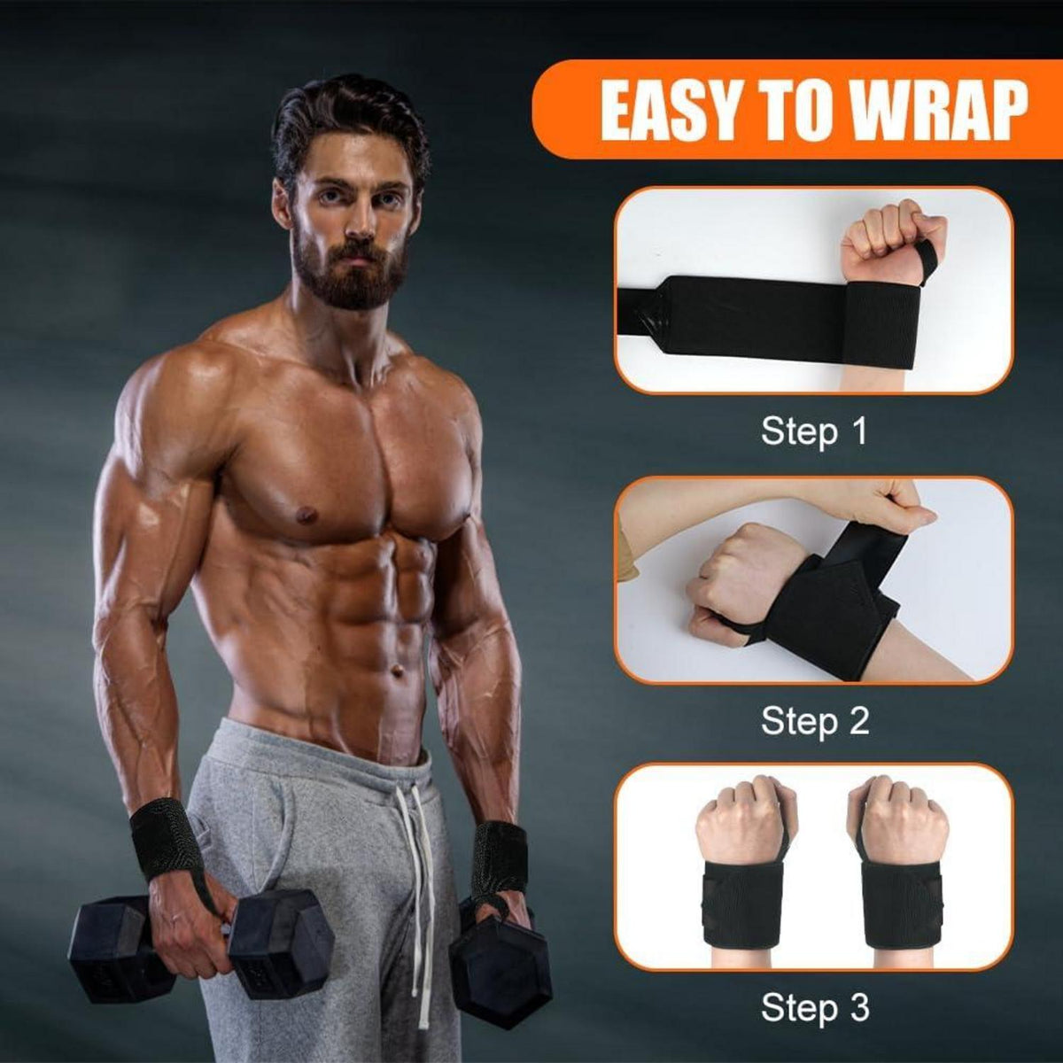Handgelenk Bandage Fitness Handbandage Klettverschluss atmungsaktiv