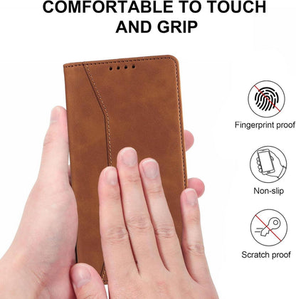 Handyhülle Samsung A15 4G/5G Leder Schutzhülle Panzerfolie Flip Case Magnetisch