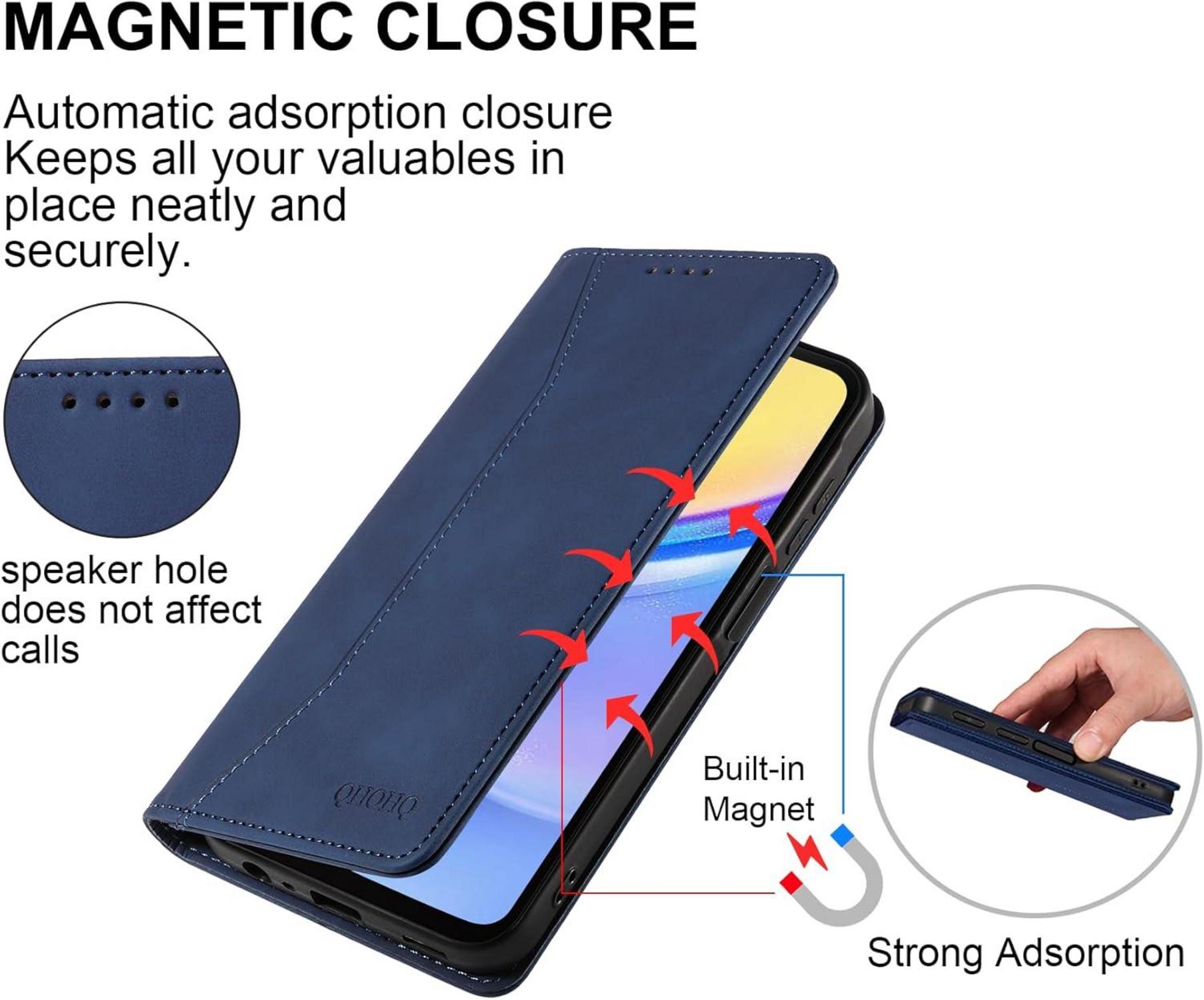 Samsung Galaxy A15 Handyhülle Flipcase mit Panzerfolie