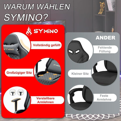 Symino Gaming Stuhl - Ergonomisch, 200kg