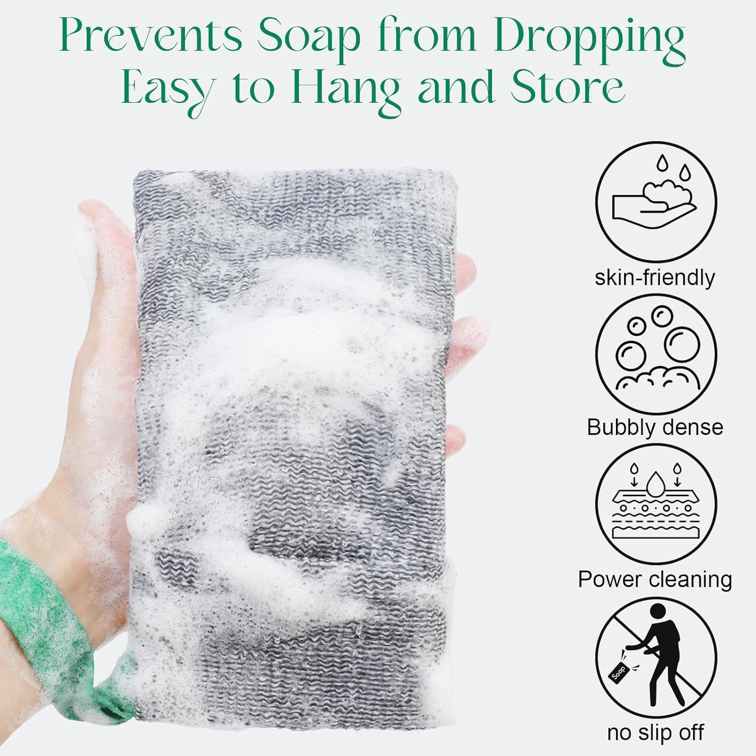 PHOGARY 6er Pack Exfoliating Seifenbeutel für effektive Peeling-Seife