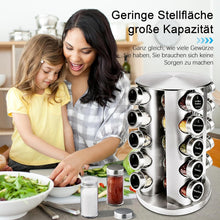 SAEIV 360° Rotation Gewürzregal inkl. 20 100ml-Gewürzgläser