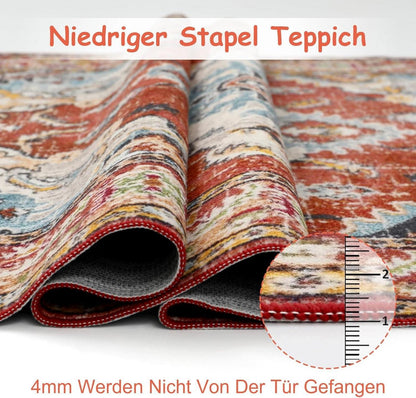 Boho Teppich Vintage Design Waschbar Schlafzimmer Wohnzimmer