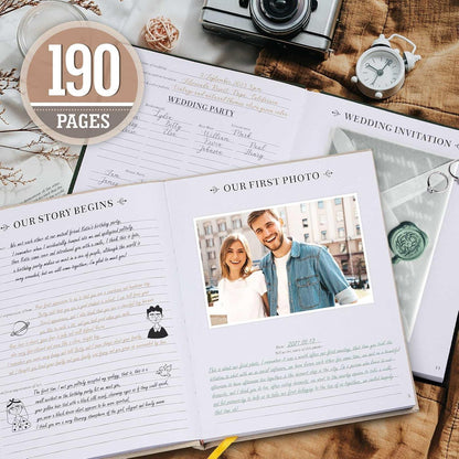 Hochzeitstagebuch für Paare – Leinen Notizbuch für Erinnerungen