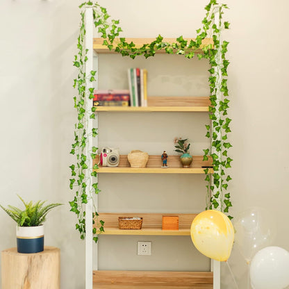 KASZOO 6er Set Künstlicher Efeu Girlande 42Ft für Büro, Küche, Garten, Party