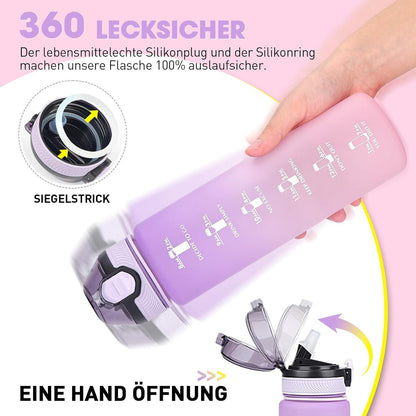 Sport Trinkflasche mit Stroh