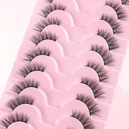 Halbe Wimpern Natürlich 10 Paar – Cat Eye für Alltag & Feste