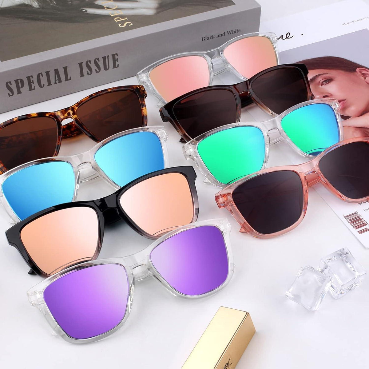 Polarisierte UV400 Retro Sonnenbrille CAT 3 CE helfende