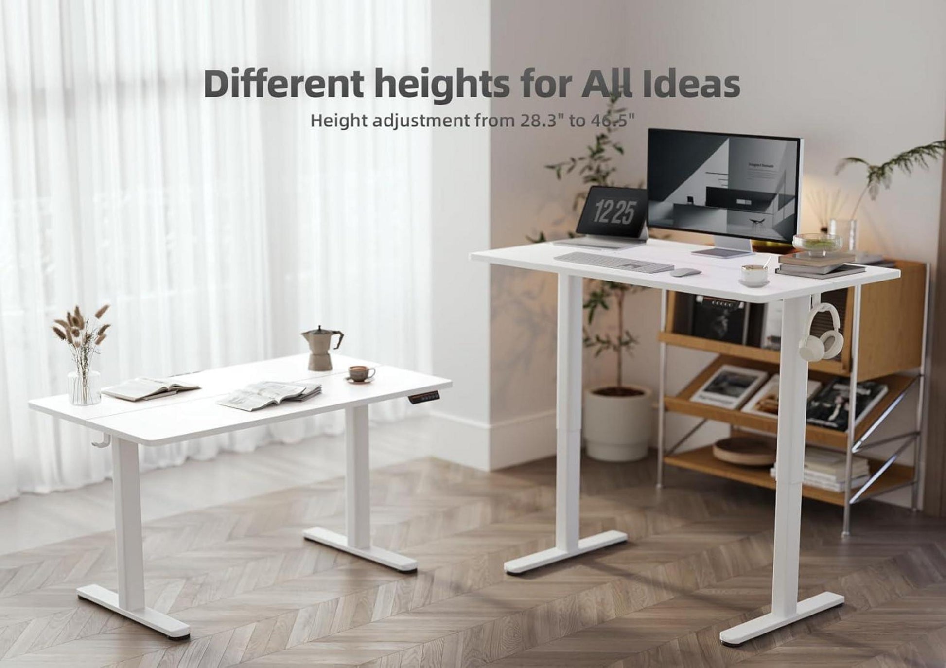 Morsut Höhenverstellbarer Schreibtisch 120x60 cm Elektrisch