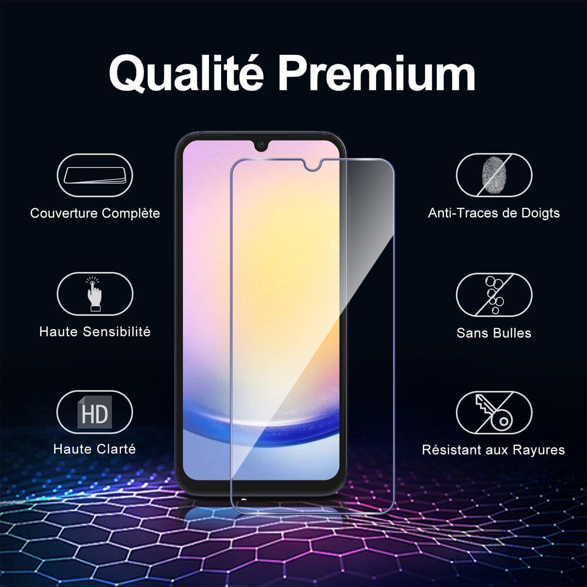 Panzer Schutzfolie für Samsung Galaxy A25 5G/4G 6,5 Zoll, 3 Stück