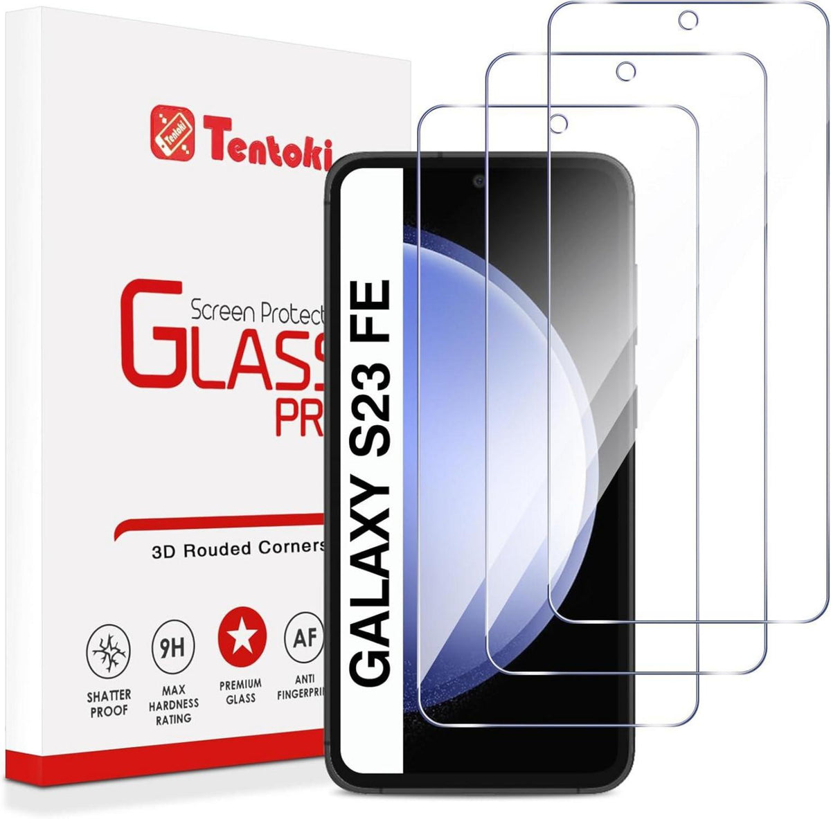Panzer Glas Displayschutz Samsung Galaxy S23 FE 6,4 Zoll, 3er Pack