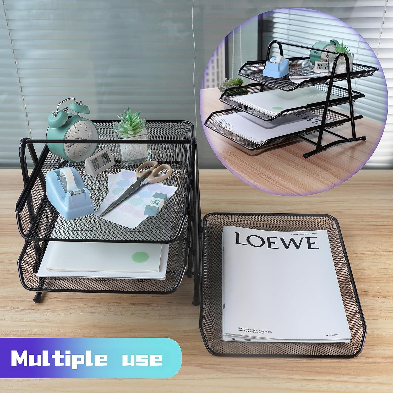 Schiebe-Briefablage Schreibtisch Organizer Ablage Papier Dokumente