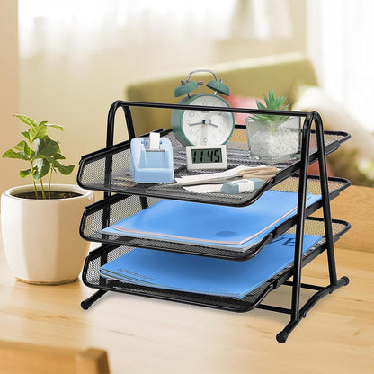 Schiebe-Briefablage Aktenablage Schreibtisch Papierablage Organizer A4