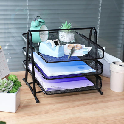 Schiebe-Briefablage Schreibtisch Organizer Ablage Papier Dokumente