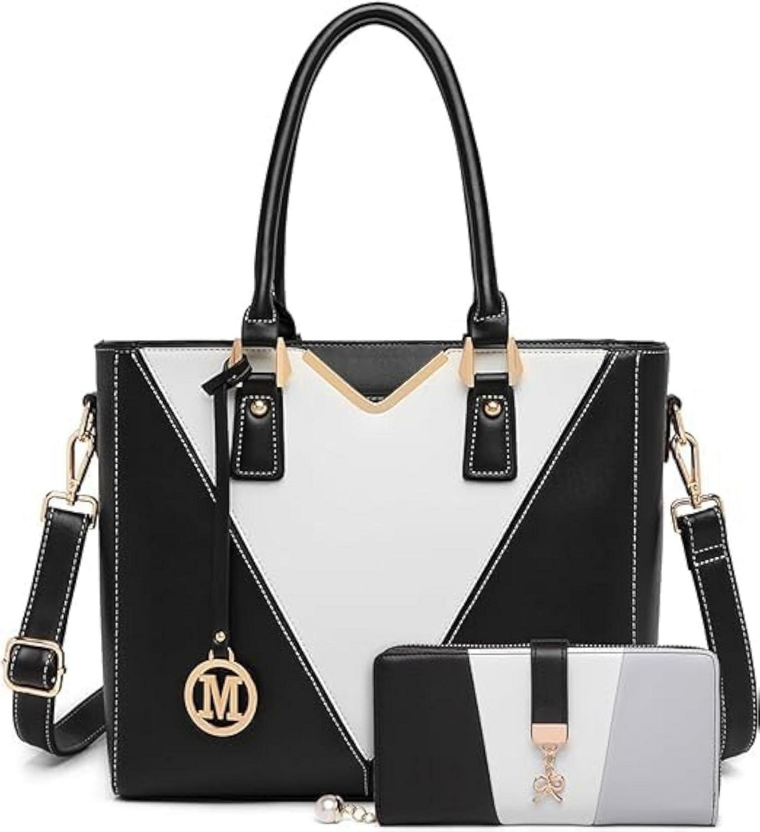 Moderne Handtasche für Damen V-förmiges Design mit vielen Fächern