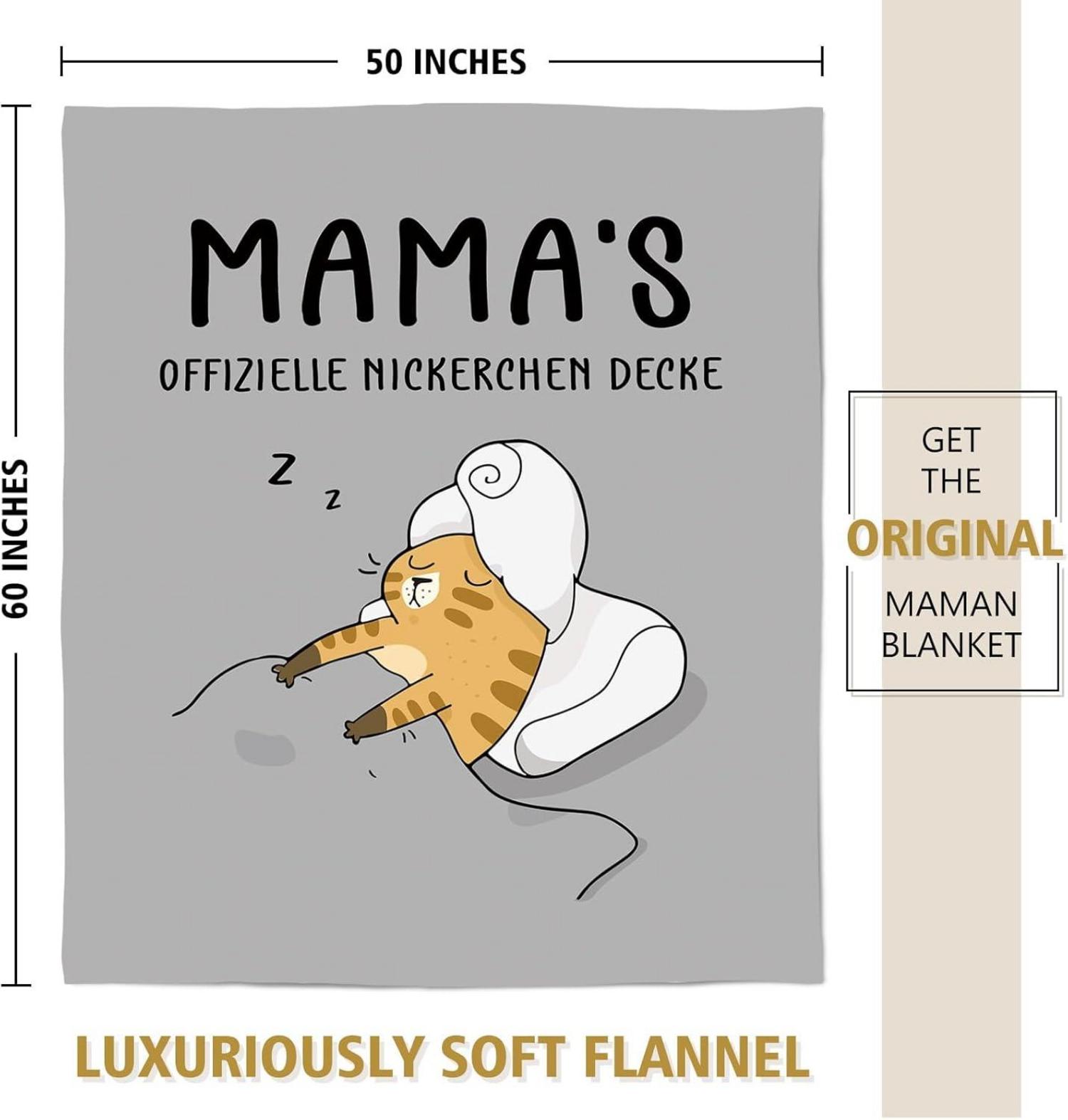 Geschenke für Mama Personalisierte Flauschige Kuscheldecke 62x52 Zoll
