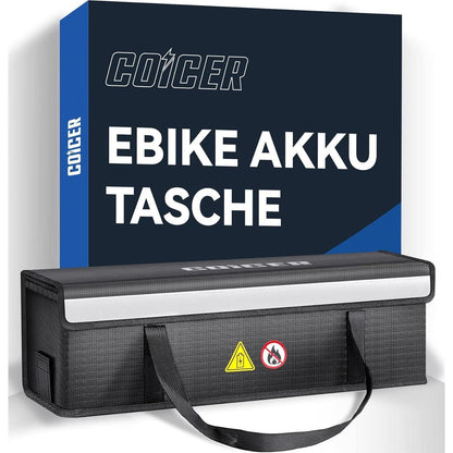 Coicer E-Bike Akku Tasche Schutz feuerfest L-51.8X14.5X15 cm