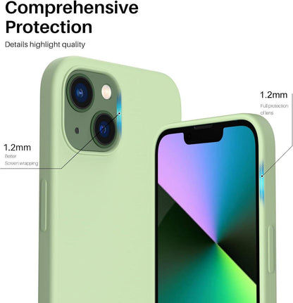 ORNARTO iPhone 13 Silikon Hülle Schutz Silikon Handyhülle (2021) 6,1 Zoll - grün