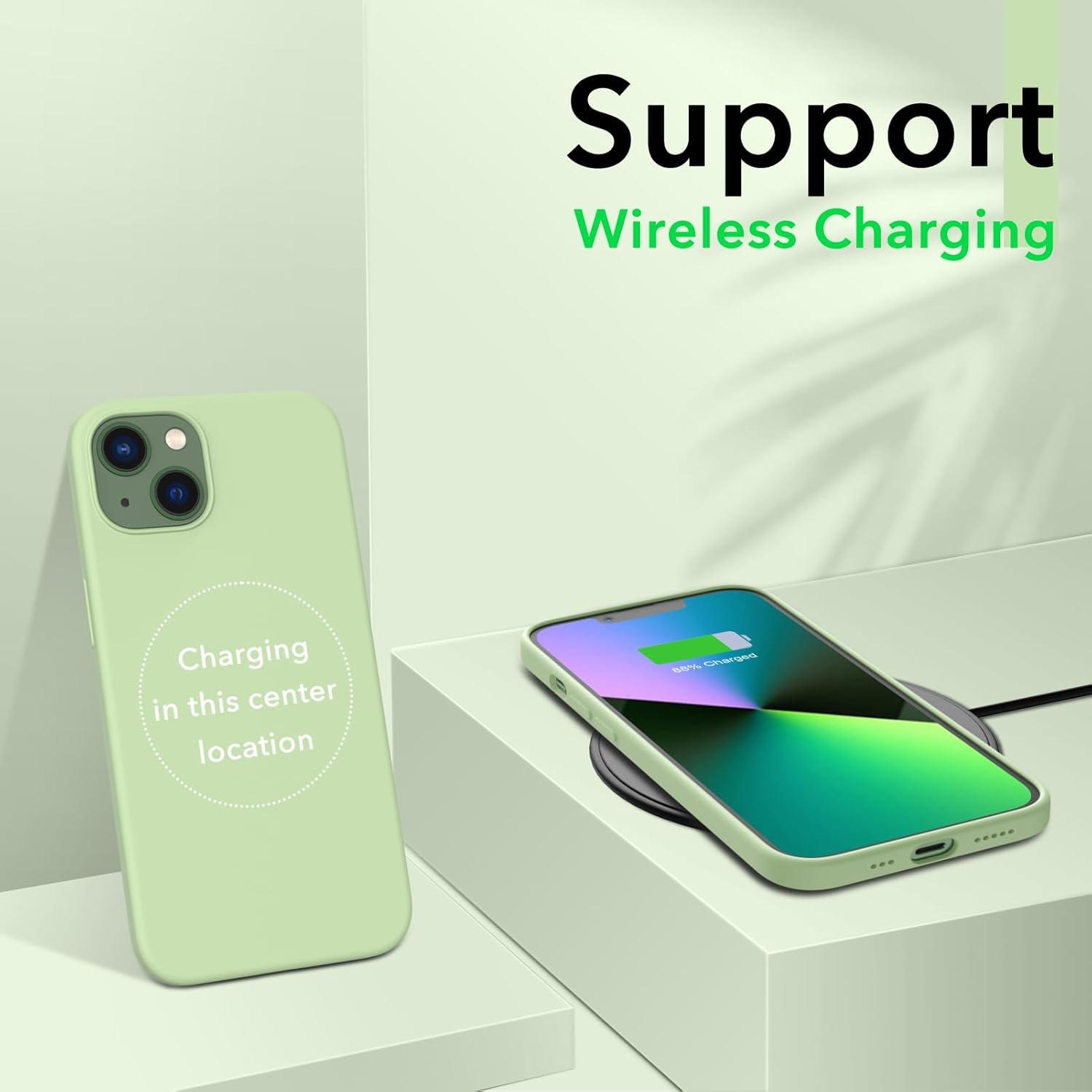 iPhone 13 6,1 Silikon Hülle Flüssig Handyhülle Voller Schutz - Mehrfarbig