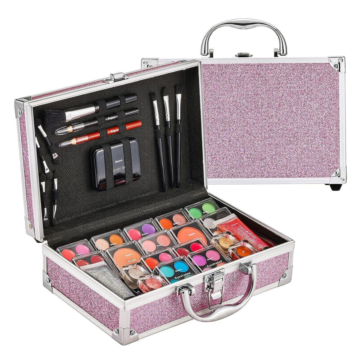 Komplettes Teen Make-up Set mit Kosmetiktasche & Pinseln