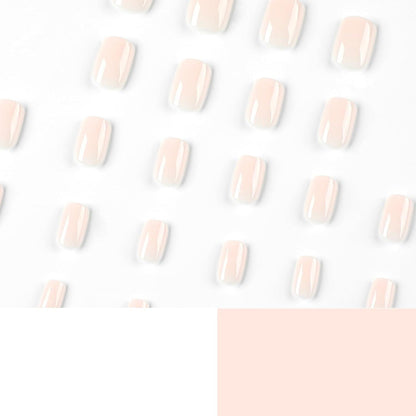 24 Press On Nails Kurz - Glänzend Weiß | Falsche Nägel Aufkleben