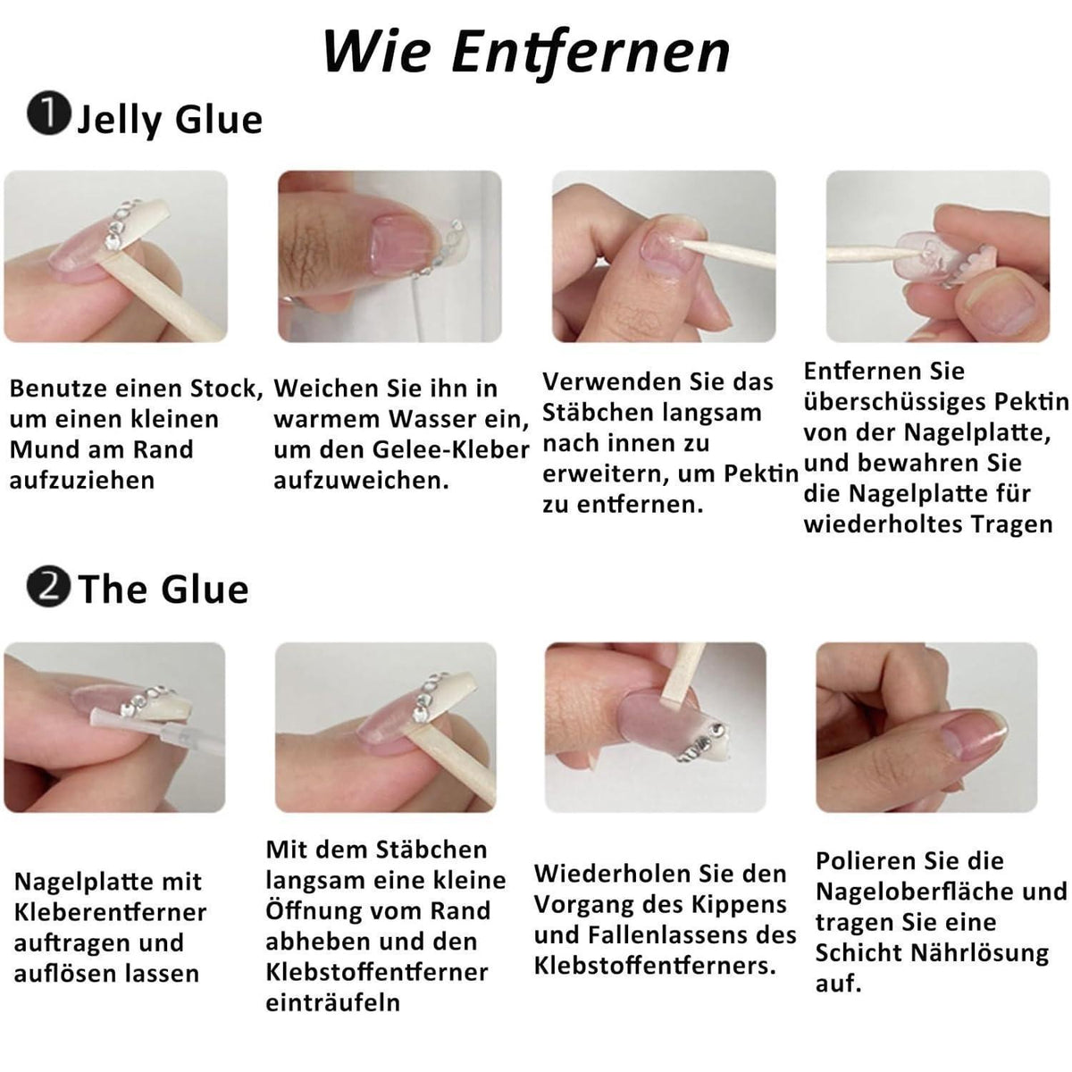 24 Press On Nails Kurz Rosa - Glänzend & Elegant zum Aufkleben