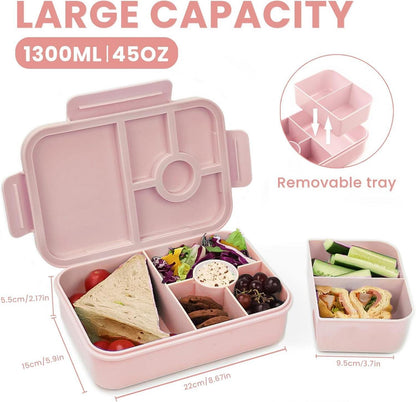 Bugucat Brotdose Kinder 1300ML Auslaufsicher Lunchbox Bento