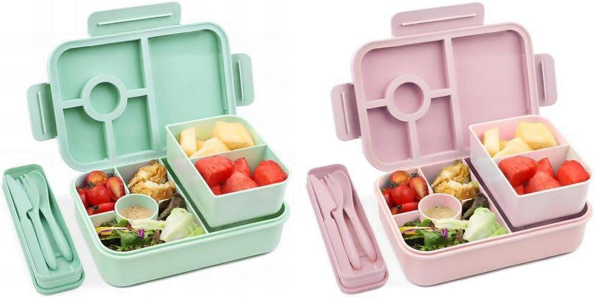 Bugucat Lunchbox Kinder 1300ML 2Set Brotbox Bento Box Besteckset