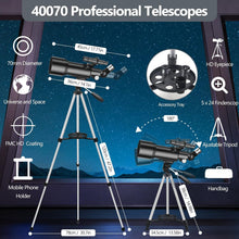 Mijiao Teleskop Astronomie 70/400mm für Anfänger mit 5x24