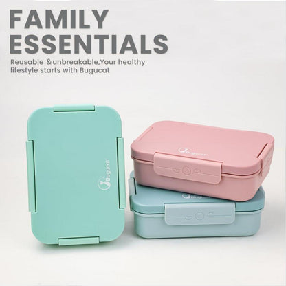 Lunchbox Kinder 1300ML 2 Set Brotdose 5 Fächer BPA-Frei Blau