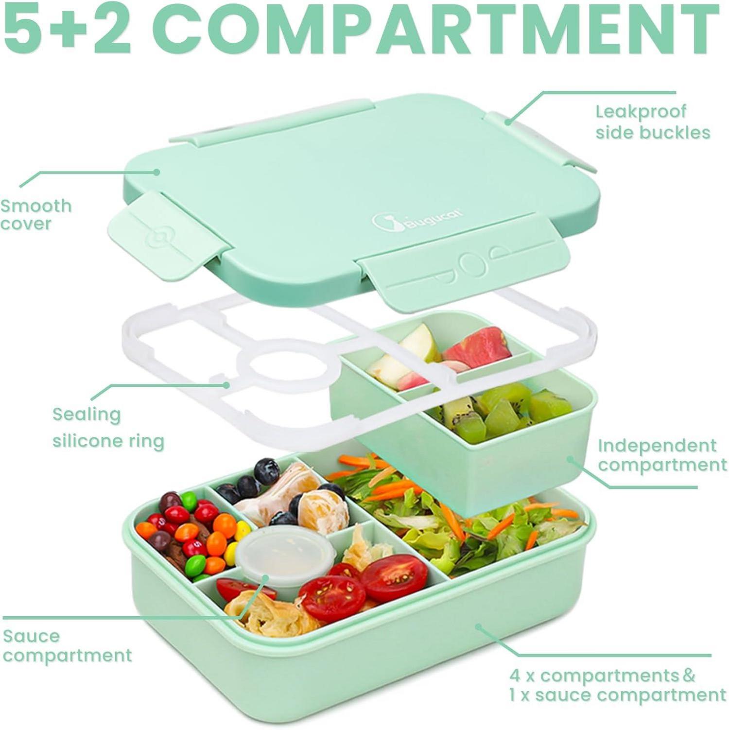 Brotdose Lunchbox Kinder Auslaufsicher Bento Box mit Besteckset