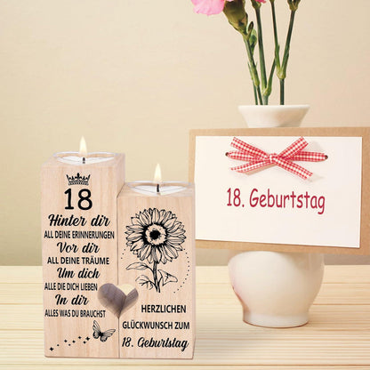 Kerzenständer 18. Geburtstag Mädchen Geschenk Deko Schwester