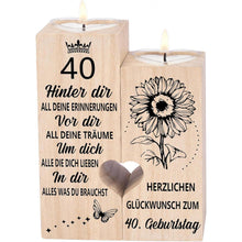 40 Geburtstag Frau Kerzenhalter Holz Geschenk Mama Schwester