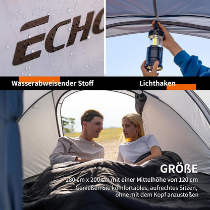 Wurfzelt 4-6 Personen wasserdicht mit 2 Fenstern für Outdoor