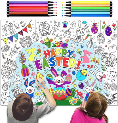 Oster Ausmaltischdecke Papier 12 Farbstifte Kinder Jungen Mädchen