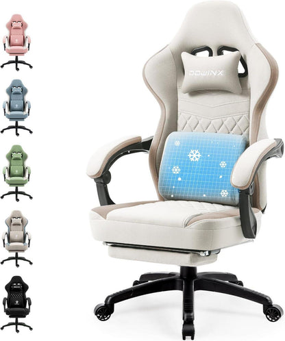 Ergonomischer Gaming Stuhl mit Massagefunktion und Fußstütze