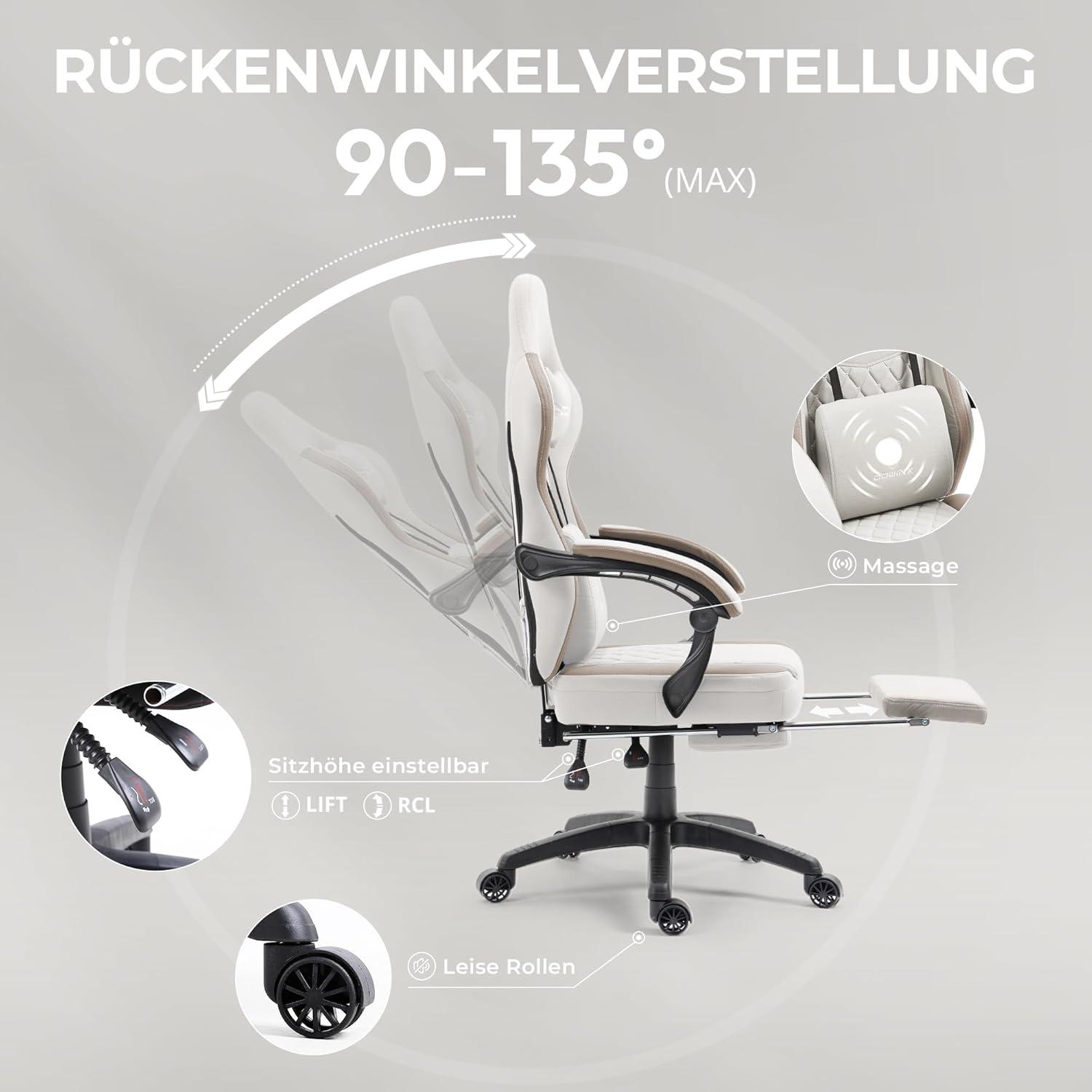 Gaming Stuhl mit Massage Funktion und