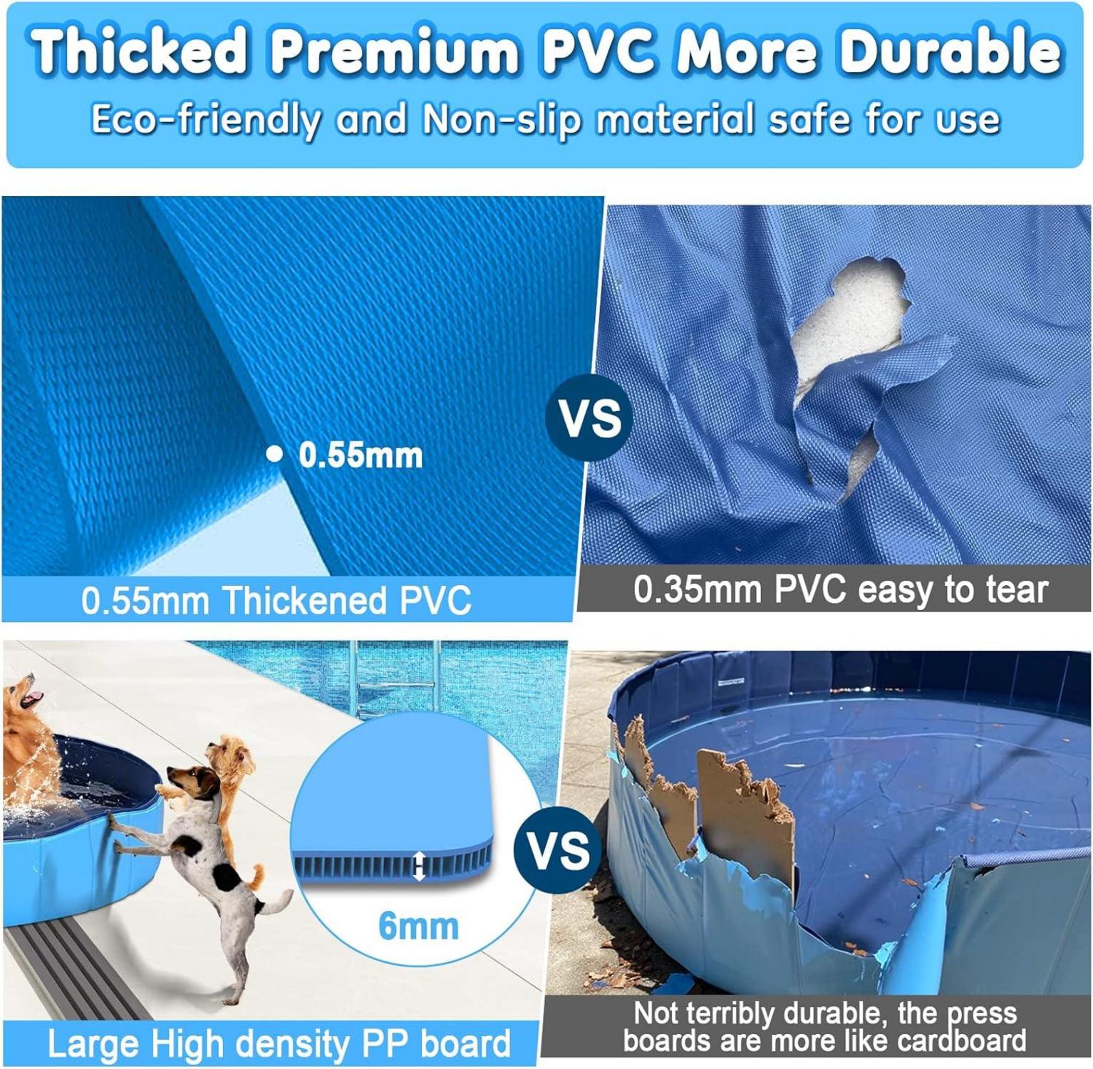 Hund Planschbecken PVC Hundepool für kleine Hunde 80x20 cm