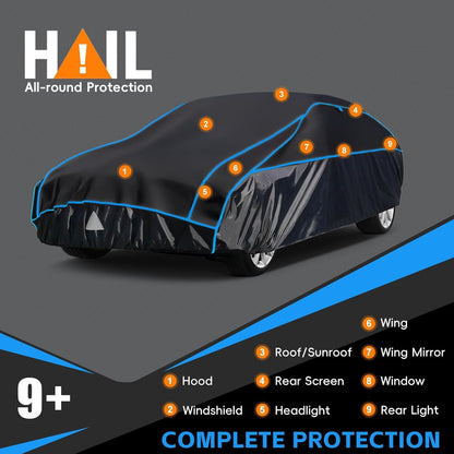 Hagelschutz Auto Abdeckung 470cm Schwarz