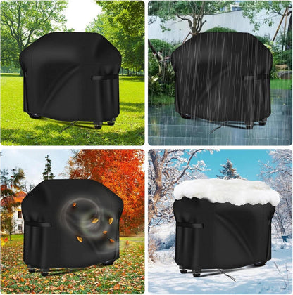 Grillabdeckung 183x66x137cm Schwarz - Wetterfest, Reißfest