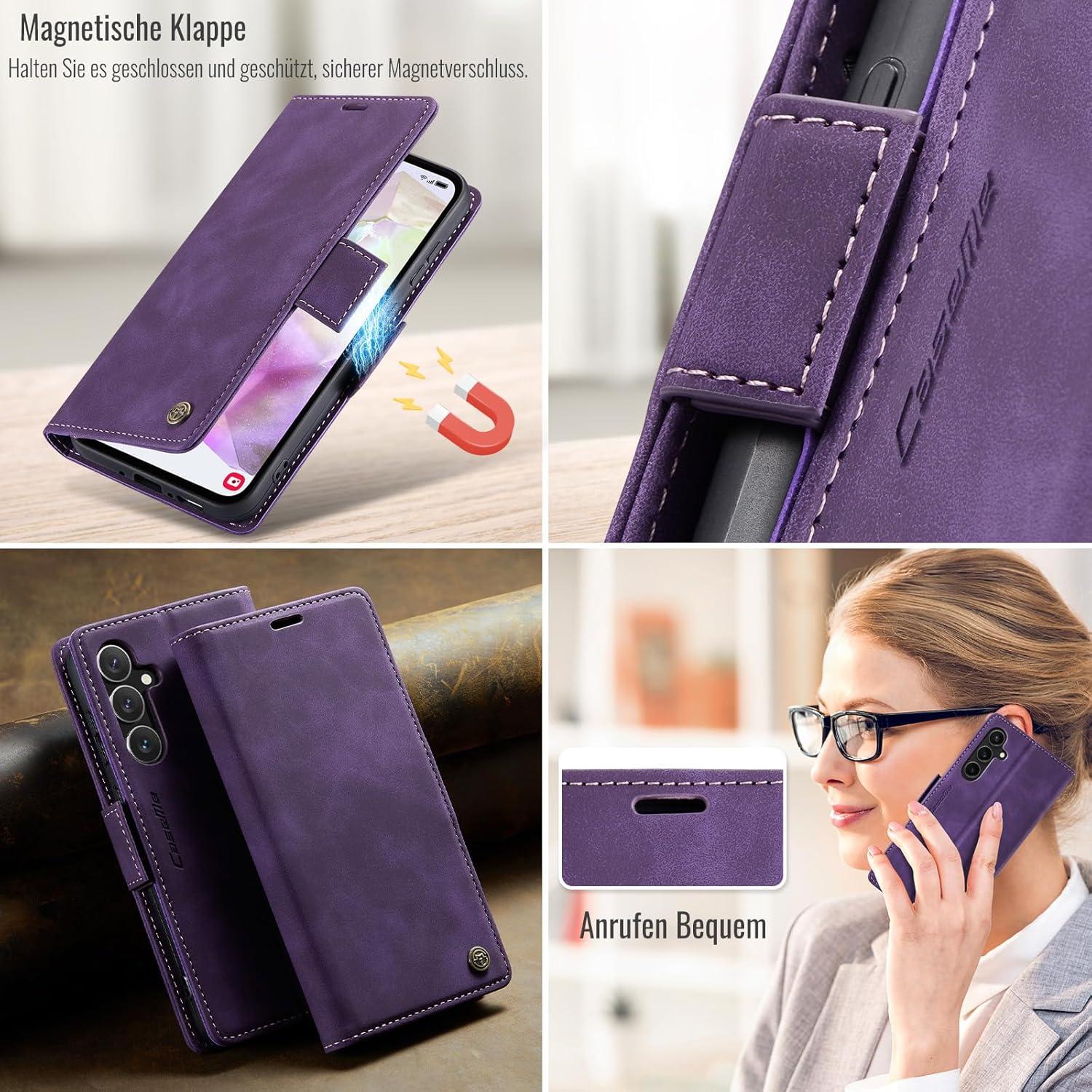 XYGLOW Samsung Galaxy A35 5G Handyhülle RFID Schutz Lila