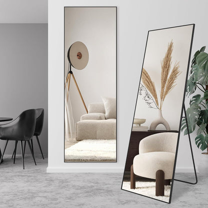 Ganzkörperspiegel Standspiegel 161x52cm Schwarz – Geschenkidee