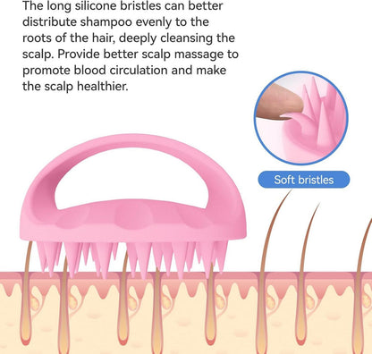 Ithyes 38 Finger Scalp Massager Shampoo-Bürste Hair Haustiere Rose