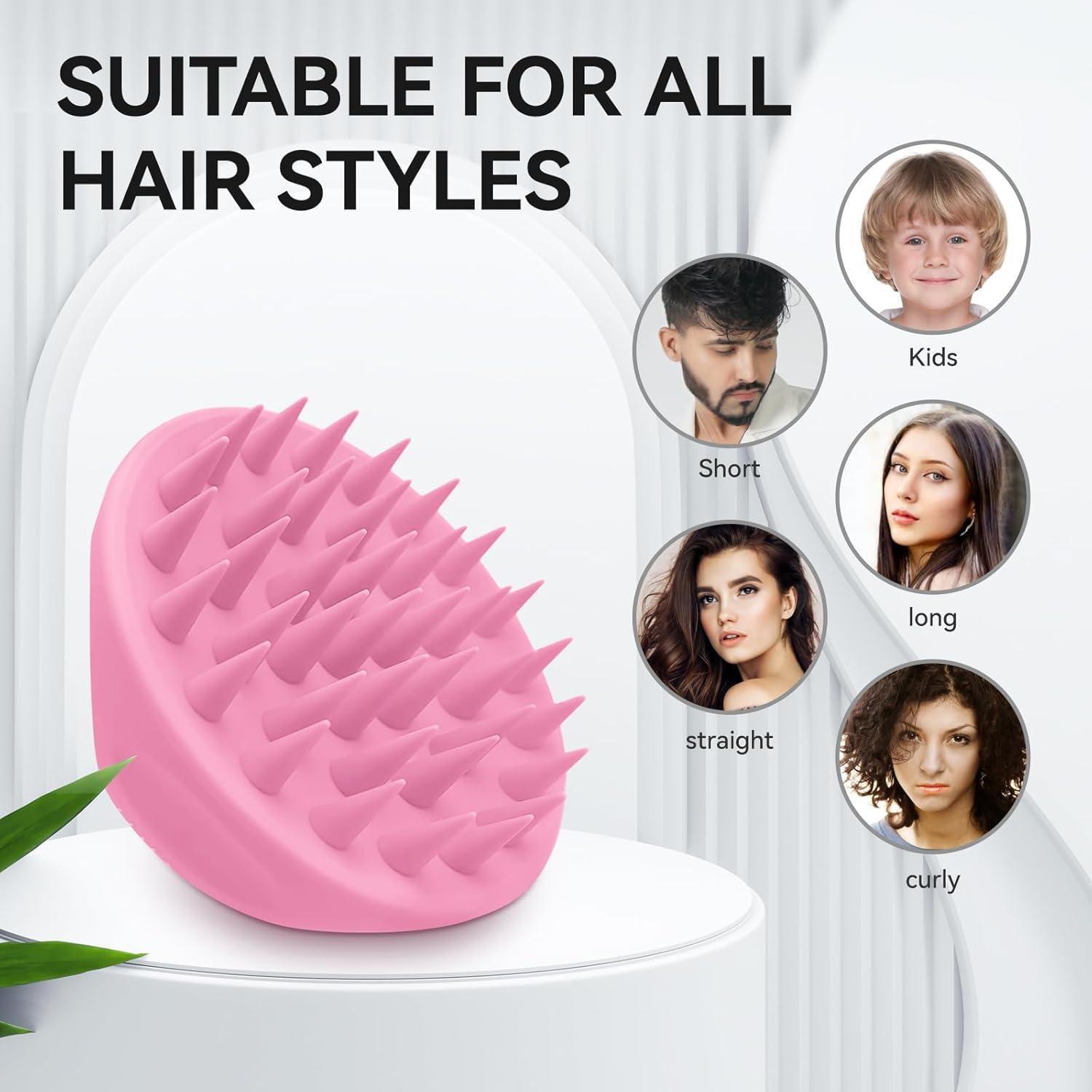 Ithyes 38 Finger Scalp Massager Shampoo-Bürste Hair Haustiere Rose